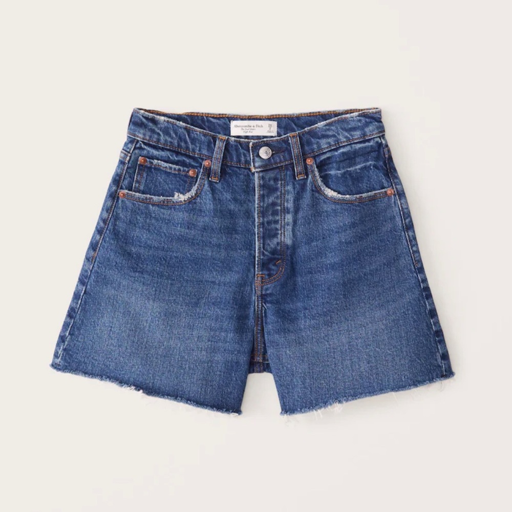 Abercrombie High Rise Dad Short, Size 27 / 4